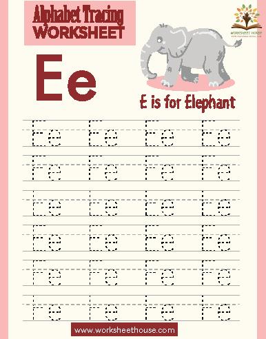 Rich Results on Google's SERP when searching for 'Alphabet E Tracing worksheet