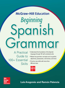 Education Beginning Spanish Grammar Book